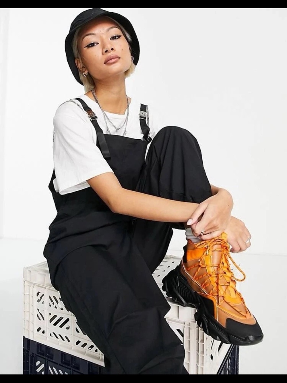 Urban Revivo Dungarees Overalls windbreaker nylon Black Size 6
